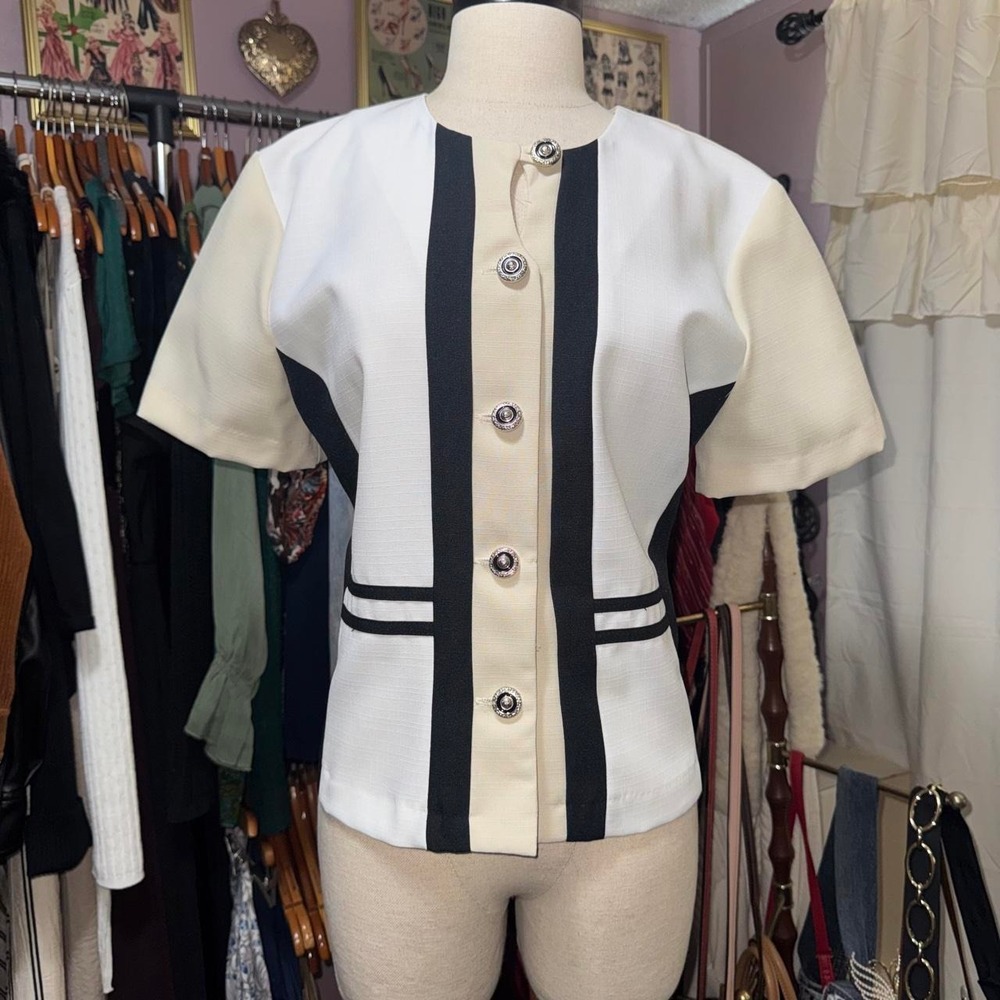 Vintage Chanel-Inspired Button down Blouse